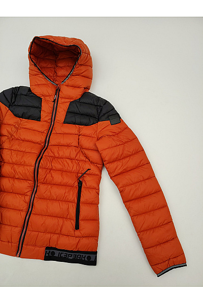ICEPEAK Oranžová prošívaná puffer bunda s kapucí Vel. EU 38 | ICEPEAK | obrázek 3