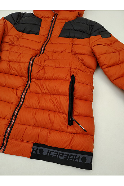 ICEPEAK Oranžová prošívaná puffer bunda s kapucí Vel. EU 38 | ICEPEAK | obrázek 4