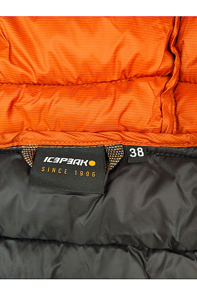 ICEPEAK Oranžová prošívaná puffer bunda s kapucí Vel. EU 38 | ICEPEAK | obrázek 7