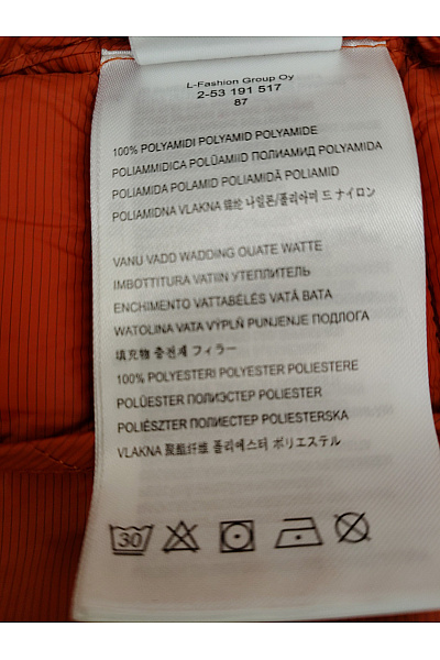 ICEPEAK Oranžová prošívaná puffer bunda s kapucí Vel. EU 38 | ICEPEAK | obrázek 8