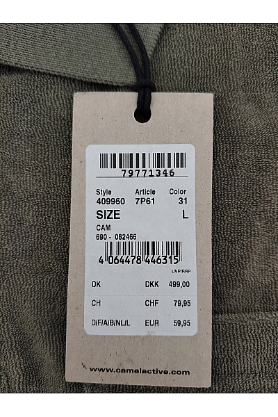 Camel active Pánské khaki bavlněné polo tričko s krátkým rukávem a kapsou Vel. L | camel active | obrázek 8