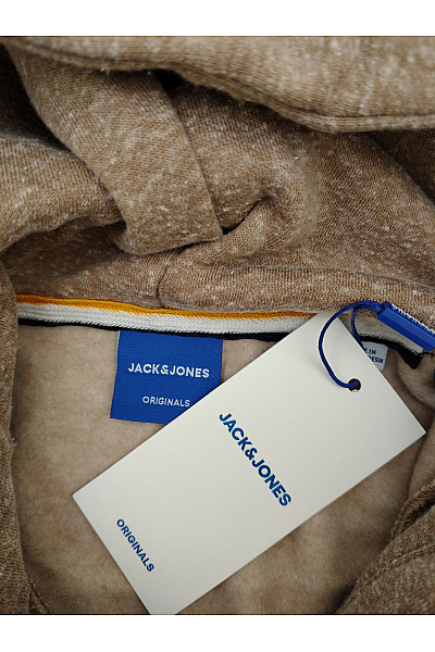 JACK & JONES Hnědá pánská mikina s kapucí a potiskem Vel. EU S | JACK & JONES | obrázek 4