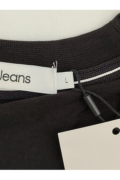 Calvin Klein Pánské černé bavlněné tričko s krátkým rukávem a prodlouženým zadním dílem | Calvin Klein | obrázek 6