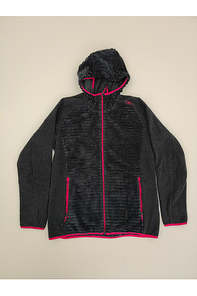 CMP Černá sportovní fleecová bunda s kapucí na zip Velikost EU D44/I50/XL | CMP | obrázek 2
