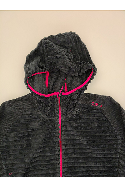CMP Černá sportovní fleecová bunda s kapucí na zip Velikost EU D44/I50/XL | CMP | obrázek 4