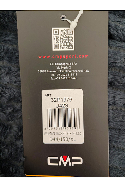 CMP Černá sportovní fleecová bunda s kapucí na zip Velikost EU D44/I50/XL | CMP | obrázek 7