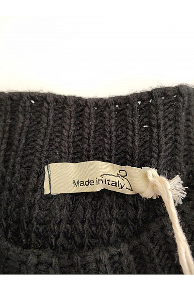 Černý pletený crop pulovr s copánkovým vzorem Velikost XXL | Unimoda | obrázek 5