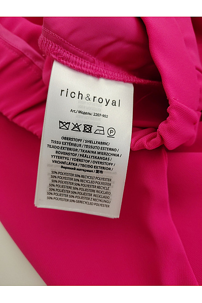 RICH&ROYAL Růžové široké elegantní kalhoty s vysokým pasem | RICH&ROYAL | obrázek 7
