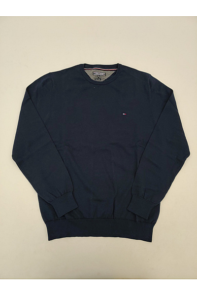 TOMMY HILFIGER Pánský bavlněný pulovr basic modrý Vel. XXL | TOMMY HILFIGER | obrázek 2