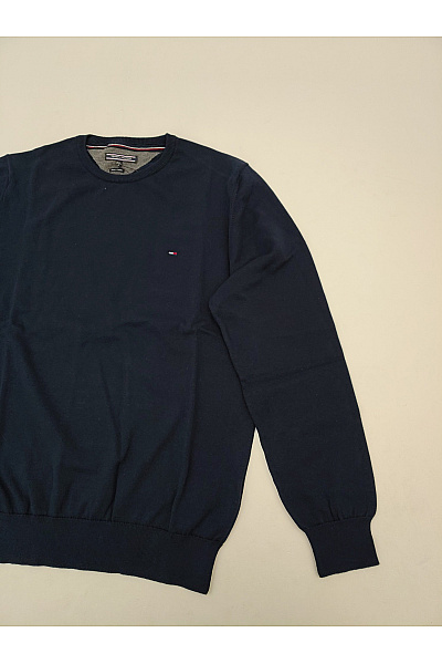 TOMMY HILFIGER Pánský bavlněný pulovr basic modrý Vel. XXL | TOMMY HILFIGER | obrázek 3