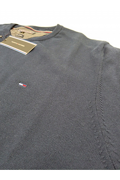 TOMMY HILFIGER Pánský bavlněný pulovr basic modrý Vel. XXL | TOMMY HILFIGER | obrázek 6