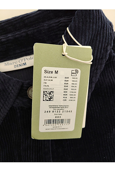 Marc O´Polo Černé manšestrové košilové šaty s dlouhým rukávem a kapsami Velikost M | Marc O´Polo | obrázek 8
