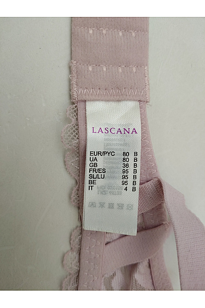 Lasca Růžová krajková push up podprsenka s překříženými zády Velikost EU 80 B | Lasca | obrázek 8