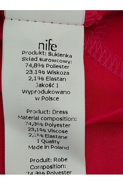 Nife Červené pouzdrové midi šaty bez rukávů elegantní Velikost EU 40 | Nife | obrázek 5