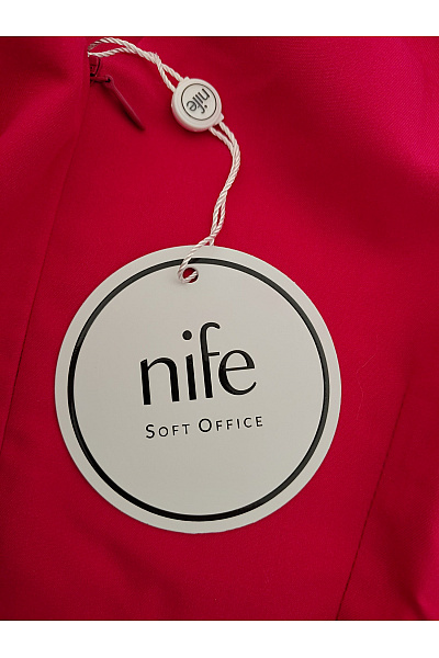Nife Červené pouzdrové midi šaty bez rukávů elegantní Velikost EU 40 | Nife | obrázek 8