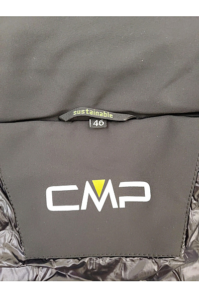 CMP Pánská khaki prošívaná zimní bunda s kapucí a zipem Velikost EU 46 | CMP | obrázek 6
