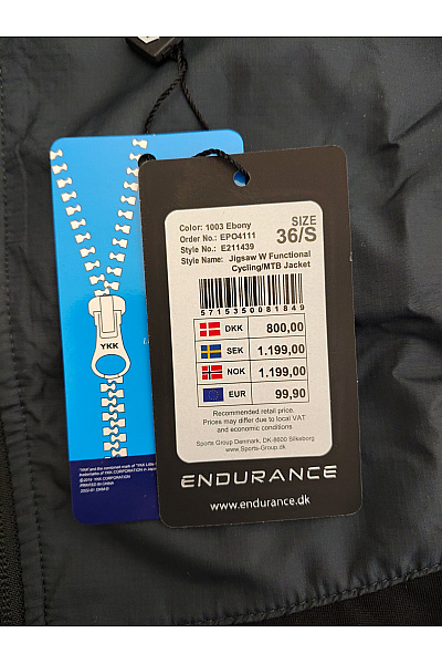 ENDURANCE Černá sportovní funkční cyklistická bunda se zipem Velikost EU 36/S | ENDURANCE | obrázek 8
