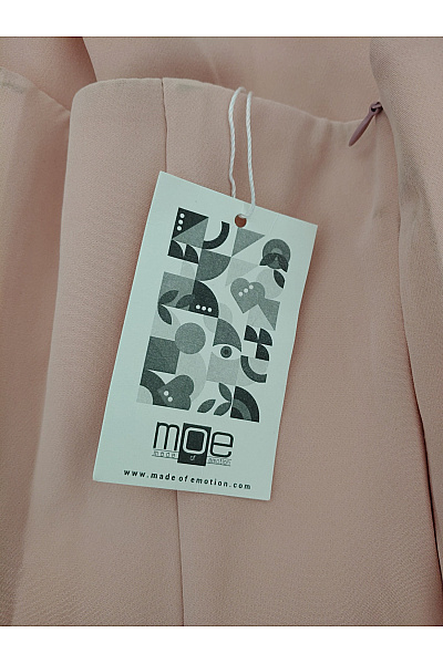MOE Béžové midi pouzdrové šaty s páskem a rozparkem Velikost M | MOE | obrázek 7
