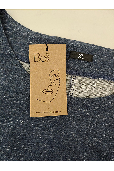 Be wear Modré bavlněné úpletové šaty s kapsami Velikost XL | Be wear | obrázek 4