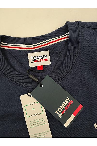 TOMMY HILFIGER Pánská bavlněná mikina s dlouhým rukávem přes hlavu Velikost L | TOMMY HILFIGER | obrázek 4