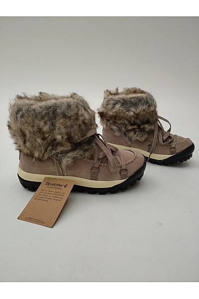Bearpaw Béžové kotníkové zimní sněhule s kožíškem šněrovací Vel. US 38 | Bearpaw | obrázek 2