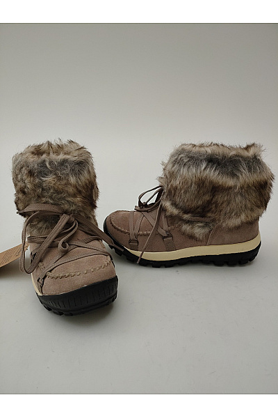 Bearpaw Béžové kotníkové zimní sněhule s kožíškem šněrovací Vel. US 38 | Bearpaw | obrázek 4