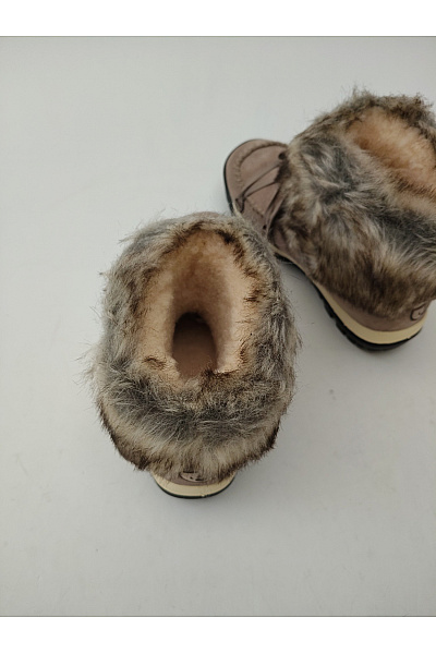 Bearpaw Béžové kotníkové zimní sněhule s kožíškem šněrovací Vel. US 38 | Bearpaw | obrázek 6