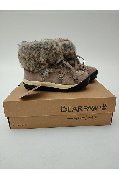 Bearpaw Béžové kotníkové zimní sněhule s kožíškem šněrovací Vel. US 38 | Bearpaw | obrázek 10