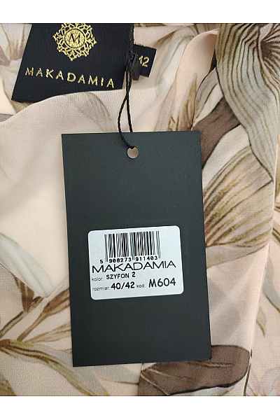 Makadamia Béžové květované maxi šaty s dlouhým rukávem boho Velikost EU 40/42 | Makadamia | obrázek 9