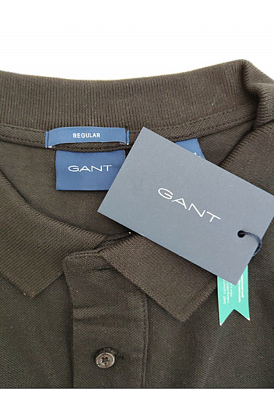 GANT Černé bavlněné polo tričko s krátkým rukávem Vel. 2XL | GANT | obrázek 8