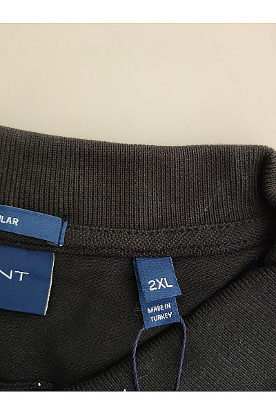 GANT Černé bavlněné polo tričko s krátkým rukávem Vel. 2XL | GANT | obrázek 9