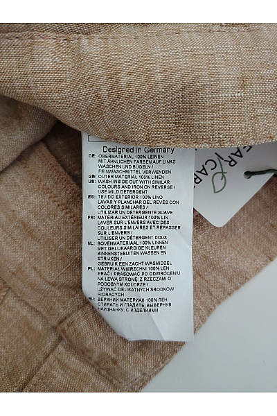 GERRY WEBER Dámské lněné bermudy hnědé s kapsami Velikost DE 46R | GERRY WEBER | obrázek 7