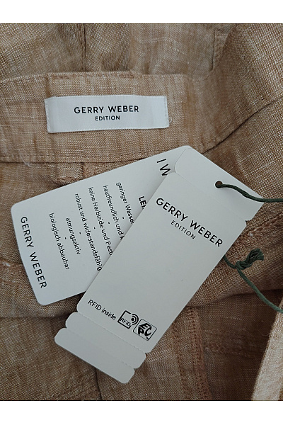 GERRY WEBER Dámské lněné bermudy hnědé s kapsami Velikost DE 46R | GERRY WEBER | obrázek 8