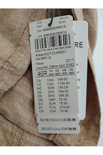 GERRY WEBER Dámské lněné bermudy hnědé s kapsami Velikost DE 46R | GERRY WEBER | obrázek 9