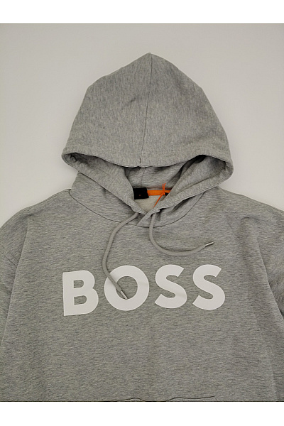 Hugo Boss Šedá bavlněná pánská mikina s kapucí a nápisem Velikost EU M | Hugo Boss | obrázek 4