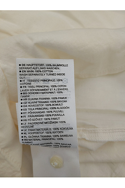 Marc O´Polo Béžová bavlněná košilová halenka oversize se stojáčkem Velikost EU 44 | Marc O´Polo | obrázek 6