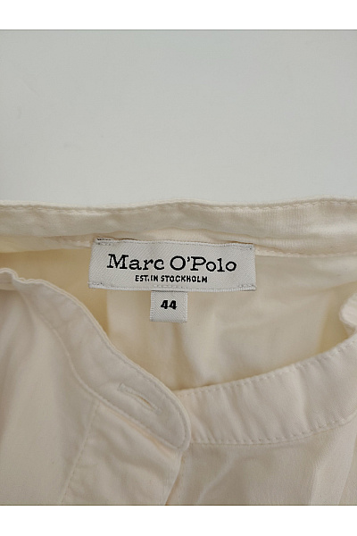 Marc O´Polo Béžová bavlněná košilová halenka oversize se stojáčkem Velikost EU 44 | Marc O´Polo | obrázek 7
