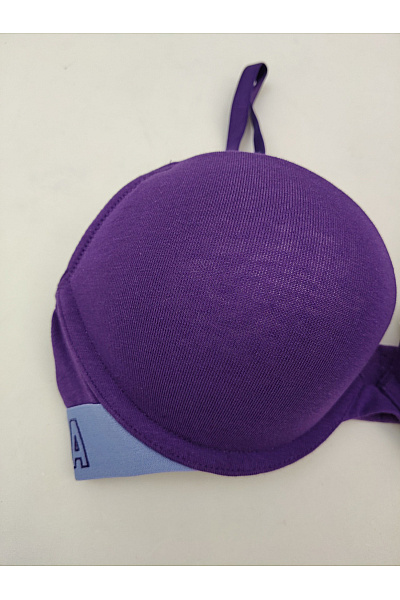 La Senza Fialová bavlněná push up podprsenka s hladkými košíčky Vel. EU 32C | La Senza | obrázek 3
