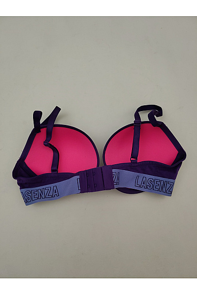 La Senza Fialová bavlněná push up podprsenka s hladkými košíčky Vel. EU 32C | La Senza | obrázek 4