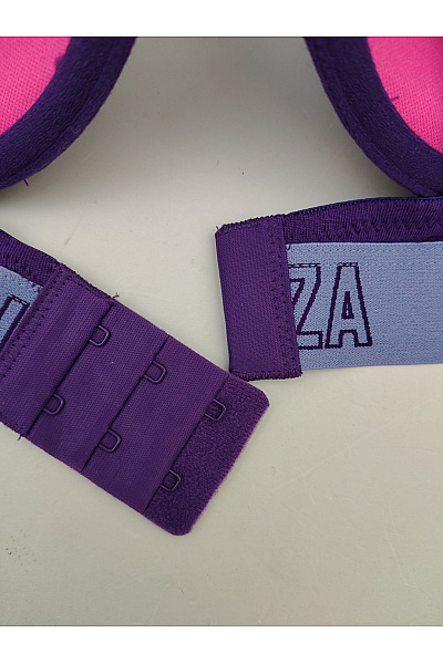 La Senza Fialová bavlněná push up podprsenka s hladkými košíčky Vel. EU 32C | La Senza | obrázek 5