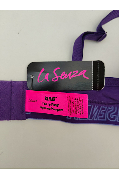 La Senza Fialová bavlněná push up podprsenka s hladkými košíčky Vel. EU 32C | La Senza | obrázek 7