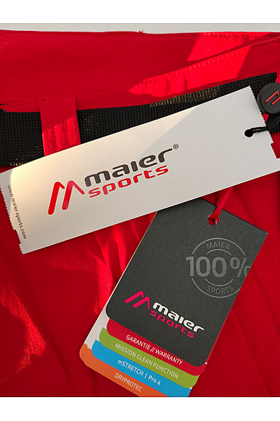 Maier sport Červené sportovní outdoorové kraťasy s páskem a kapsami Velikost DE 50 | maier sport | obrázek 7
