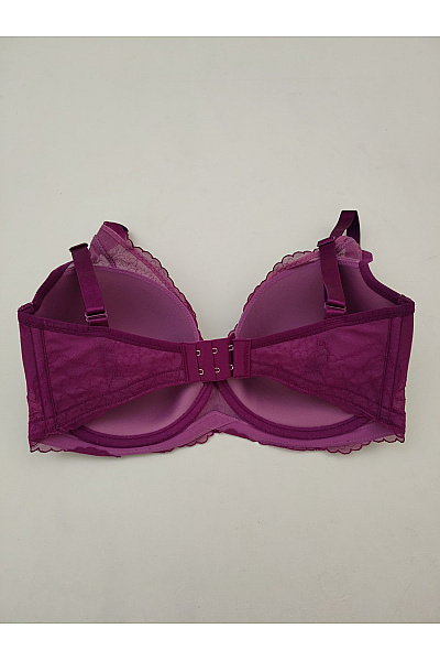 Fialová krajková kosticová podprsenka s ozdobami | Unimoda | obrázek 5