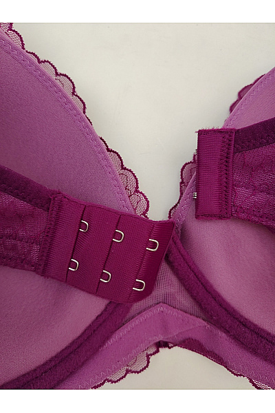 Fialová krajková kosticová podprsenka s ozdobami | Unimoda | obrázek 6