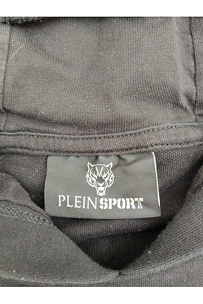 PLEIN SPORT Pánská černá bavlněná mikina s kapucí a potiskem Vel. L | PLEIN SPORT | obrázek 7