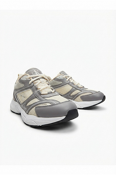 Calvin Klein Tenisky Jeans Retro Runner Low Lace Béžové Vel. EU 39