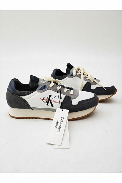 Calvin Klein Pánské Tenisky Jeans Retro Runner Bílé
