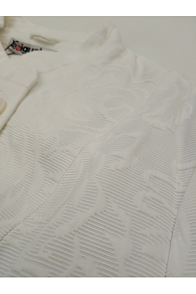 DESIGUAL Bílé bavlněné dvouřadé kabát s květinovým vzorem jarní elegantní Vel. EU 48 | DESIGUAL | obrázek 6
