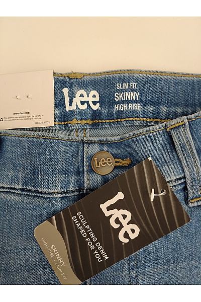 Lee Dámské modré bavlněné skinny džíny s vysokým pasem | Lee  | obrázek 7