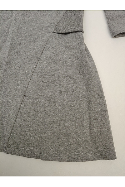 Be wear Šedé bavlněné mikinové šaty s dlouhým rukávem do áčka Velikost L | Be wear | obrázek 3